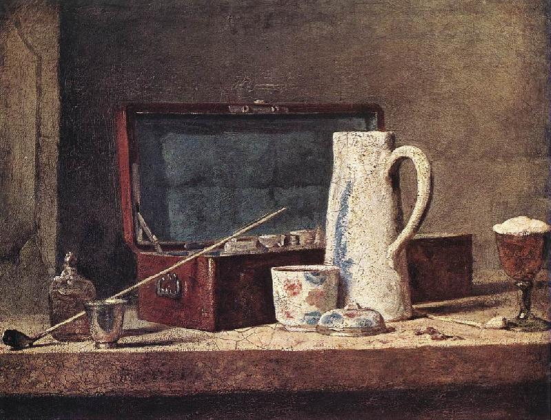 jean-Baptiste-Simeon Chardin Still-Life with Pipe an Jug Germany oil painting art